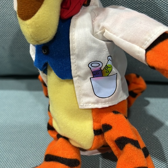 3/$25 The Disney store Halloween mini bean bag mad scientist Tigger 9" - Picture 3 of 7